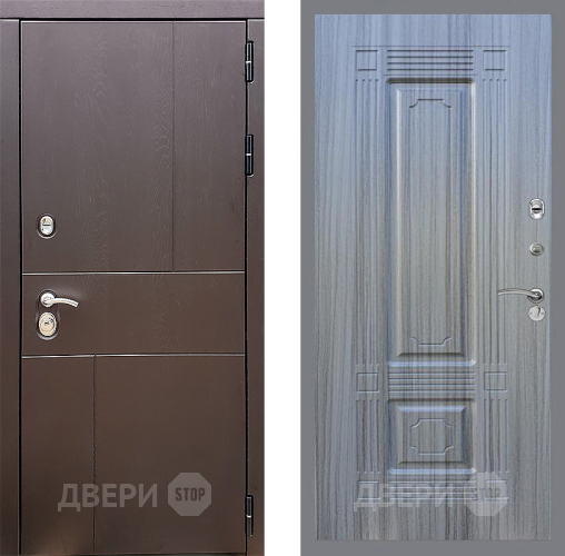 Входная металлическая Дверь Стоп УРБАН ФЛ-2 Сандал грей в Пущино