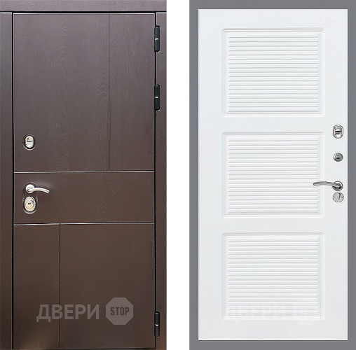 Входная металлическая Дверь Стоп УРБАН ФЛ-1 Силк Сноу в Пущино