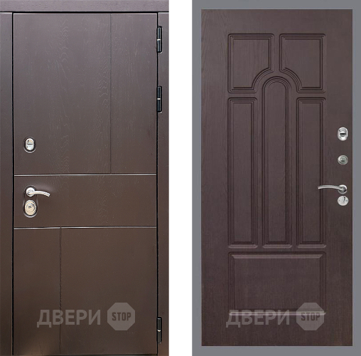Входная металлическая Дверь Стоп УРБАН ФЛ-58 Венге в Пущино