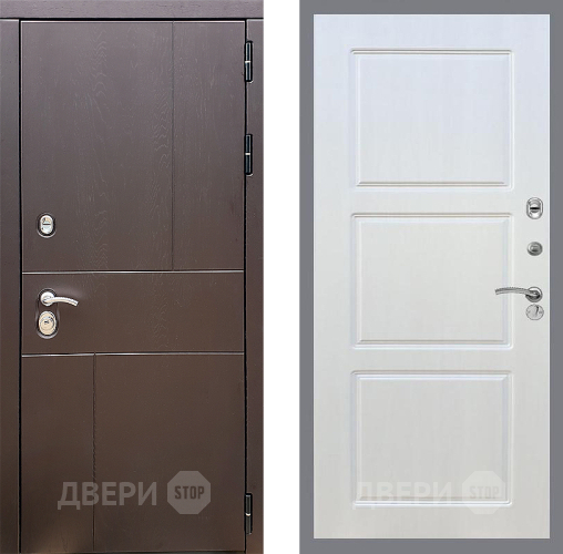 Входная металлическая Дверь Стоп УРБАН ФЛ-3 Лиственница беж в Пущино