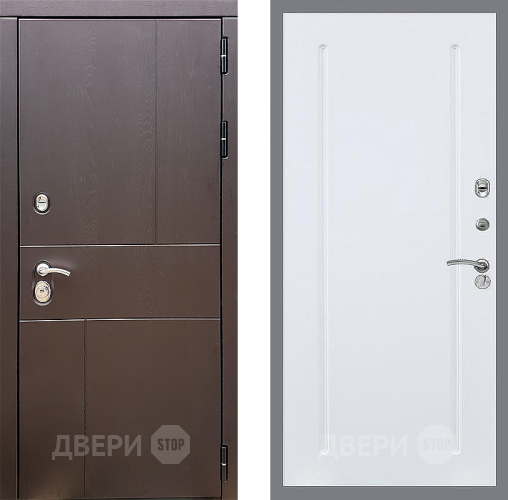 Входная металлическая Дверь Стоп УРБАН ФЛ-68 Силк Сноу в Пущино