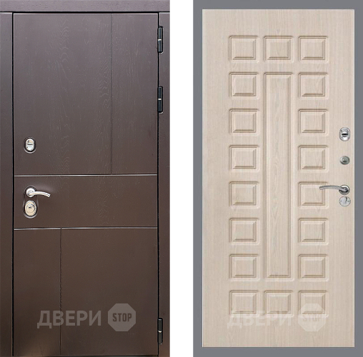 Входная металлическая Дверь Стоп УРБАН ФЛ-183 Беленый дуб в Пущино