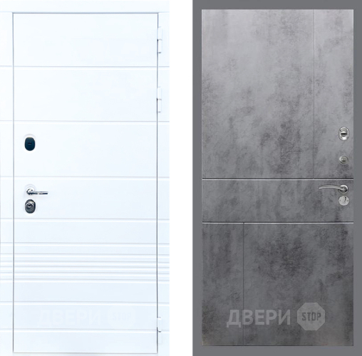 Входная металлическая Дверь Стоп ТРЕНДО ФЛ-290 Бетон темный в Пущино