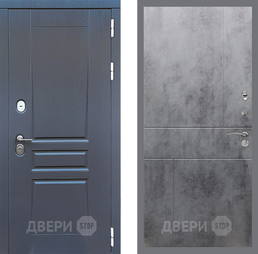 Входная металлическая Дверь Стоп ПЛАТИНУМ ФЛ-290 Бетон темный в Пущино