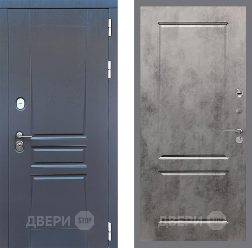 Входная металлическая Дверь Стоп ПЛАТИНУМ ФЛ-117 Бетон темный в Пущино
