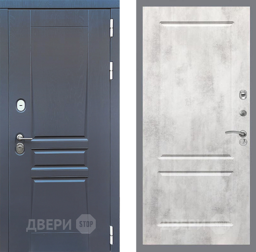 Входная металлическая Дверь Стоп ПЛАТИНУМ ФЛ-117 Бетон светлый в Пущино