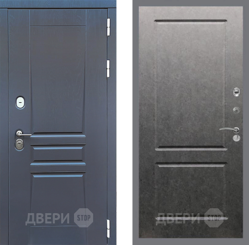 Входная металлическая Дверь Стоп ПЛАТИНУМ ФЛ-117 Штукатурка графит в Пущино