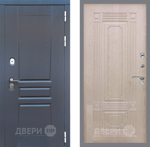 Входная металлическая Дверь Стоп ПЛАТИНУМ ФЛ-2 Беленый дуб в Пущино