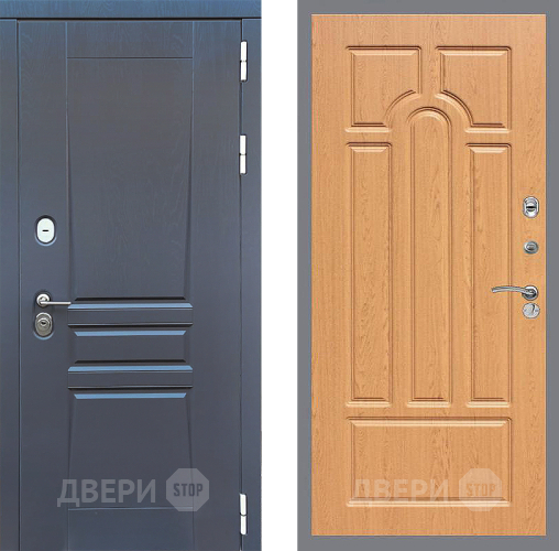 Входная металлическая Дверь Стоп ПЛАТИНУМ ФЛ-58 Дуб в Пущино