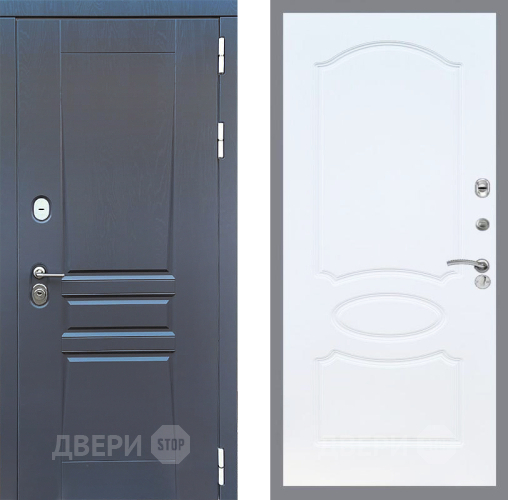 Входная металлическая Дверь Стоп ПЛАТИНУМ ФЛ-128 Белый ясень в Пущино