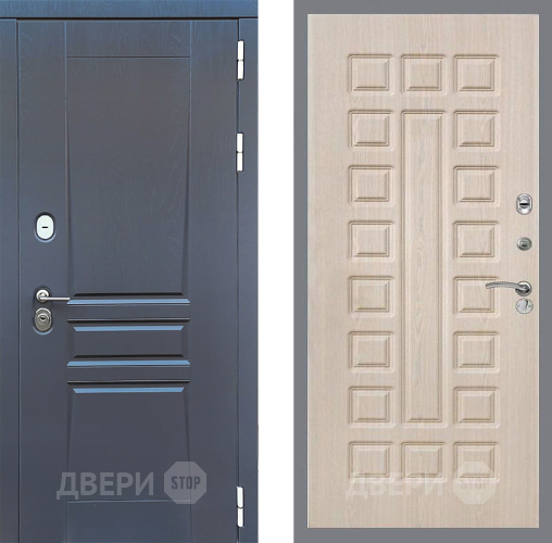 Входная металлическая Дверь Стоп ПЛАТИНУМ ФЛ-183 Беленый дуб в Пущино