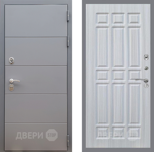 Входная металлическая Дверь Стоп АРТ ГРАФИТ ФЛ-33 Сандал белый в Пущино