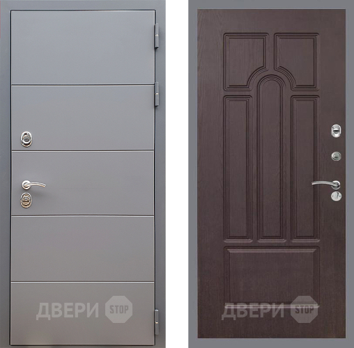 Входная металлическая Дверь Стоп АРТ ГРАФИТ ФЛ-58 Венге в Пущино