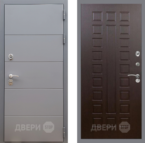 Входная металлическая Дверь Стоп АРТ ГРАФИТ ФЛ-183 Венге в Пущино