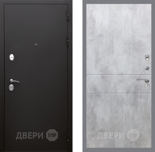 Входная металлическая Дверь Стоп КЛАССИК Шагрень ФЛ-290 Бетон светлый в Пущино