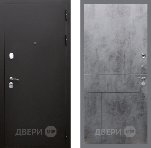 Входная металлическая Дверь Стоп КЛАССИК Шагрень ФЛ-290 Бетон темный в Пущино