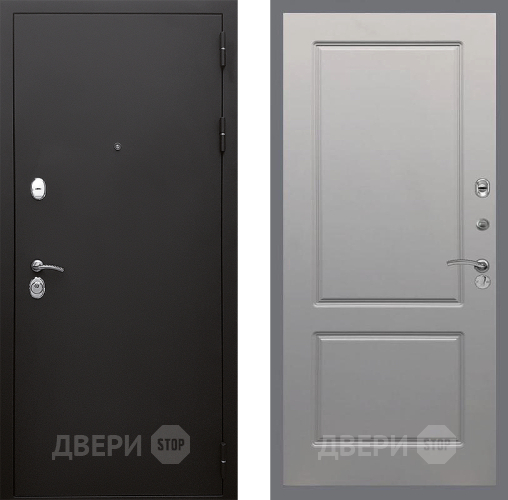 Входная металлическая Дверь Стоп КЛАССИК Шагрень ФЛ-117 Грей софт в Пущино