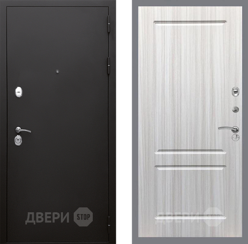 Входная металлическая Дверь Стоп КЛАССИК Шагрень ФЛ-117 Сандал белый в Пущино