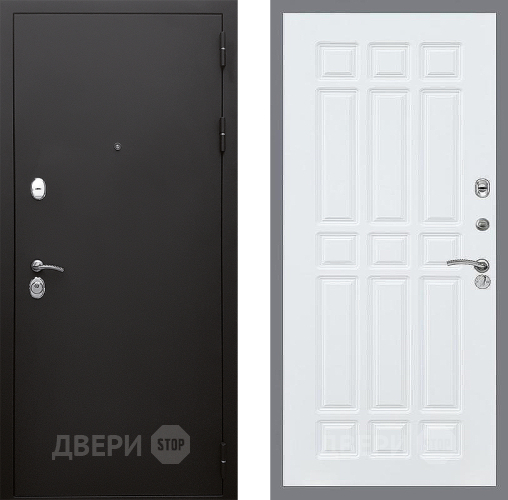 Входная металлическая Дверь Стоп КЛАССИК Шагрень ФЛ-33 Силк Сноу в Пущино