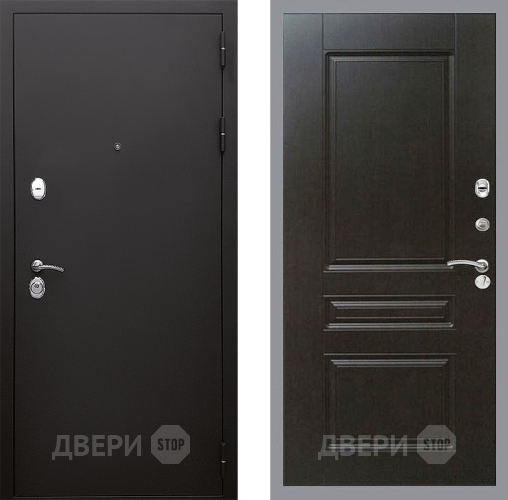 Входная металлическая Дверь Стоп КЛАССИК Шагрень ФЛ-243 Венге в Пущино