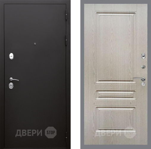 Входная металлическая Дверь Стоп КЛАССИК Шагрень ФЛ-243 Беленый дуб в Пущино