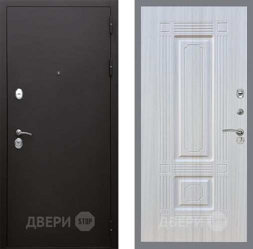 Входная металлическая Дверь Стоп КЛАССИК Шагрень ФЛ-2 Сандал белый в Пущино