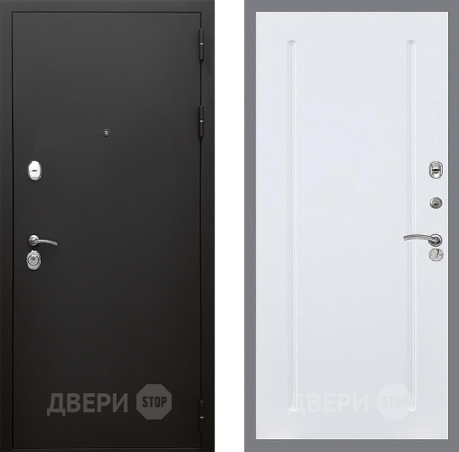 Входная металлическая Дверь Стоп КЛАССИК Шагрень ФЛ-68 Силк Сноу в Пущино