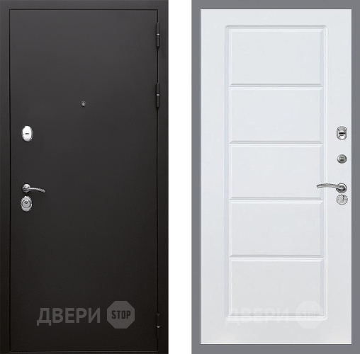 Входная металлическая Дверь Стоп КЛАССИК Шагрень ФЛ-39 Силк Сноу в Пущино