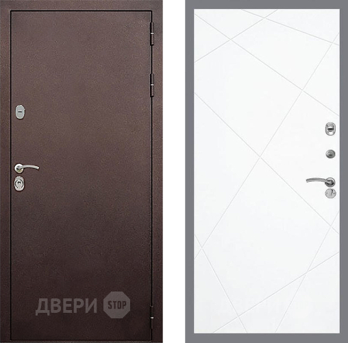 Входная металлическая Дверь Стоп КЛАССИК Медь ФЛ-291 Силк Сноу в Пущино