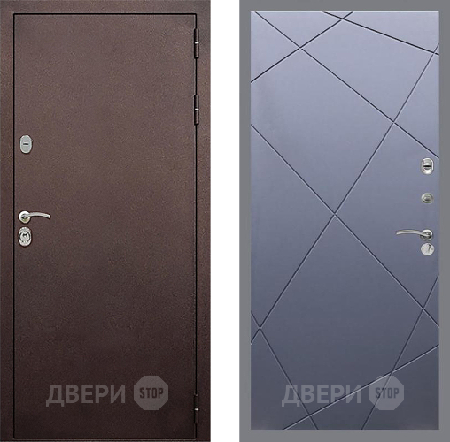 Входная металлическая Дверь Стоп КЛАССИК Медь ФЛ-291 Силк титан в Пущино