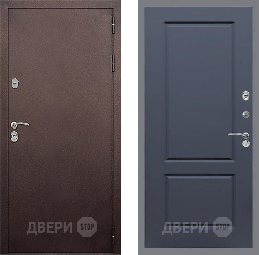 Входная металлическая Дверь Стоп КЛАССИК Медь ФЛ-117 Силк титан в Пущино
