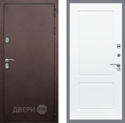 Входная металлическая Дверь Стоп КЛАССИК Медь ФЛ-117 Силк Сноу в Пущино