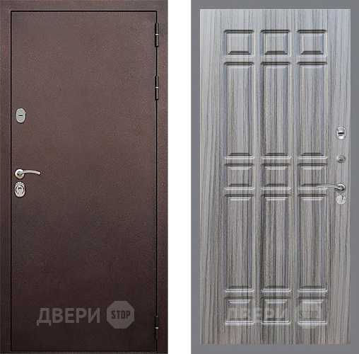 Входная металлическая Дверь Стоп КЛАССИК Медь ФЛ-33 Сандал грей в Пущино