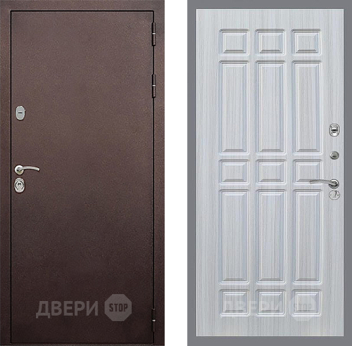 Входная металлическая Дверь Стоп КЛАССИК Медь ФЛ-33 Сандал белый в Пущино