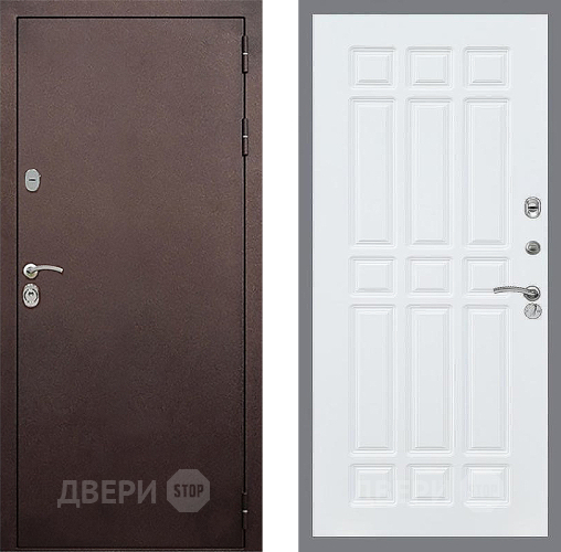 Входная металлическая Дверь Стоп КЛАССИК Медь ФЛ-33 Силк Сноу в Пущино