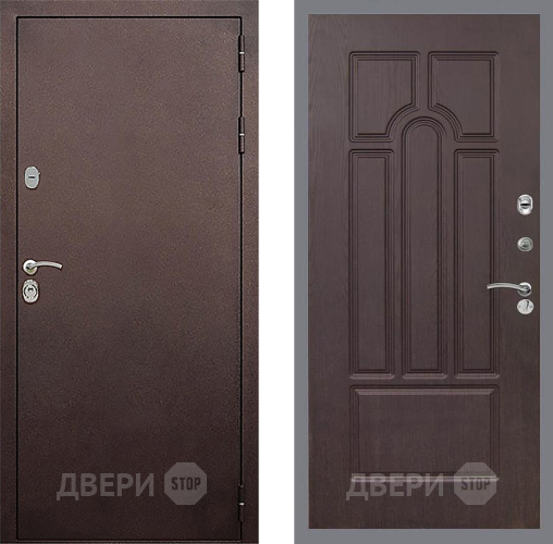Входная металлическая Дверь Стоп КЛАССИК Медь ФЛ-58 Венге в Пущино
