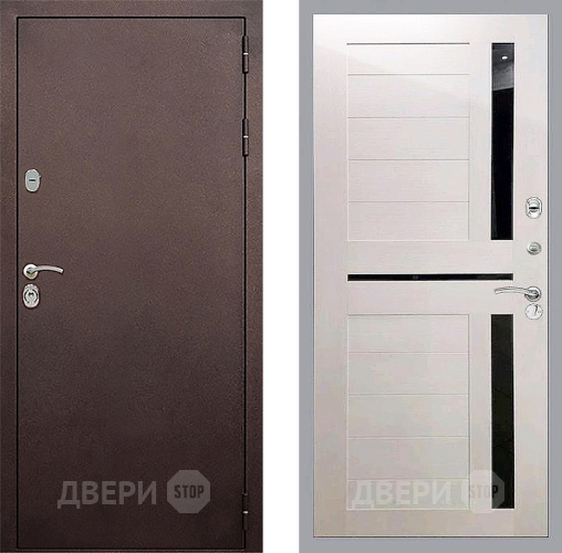 Входная металлическая Дверь Стоп КЛАССИК Медь СБ-18 Лиственница беж в Пущино