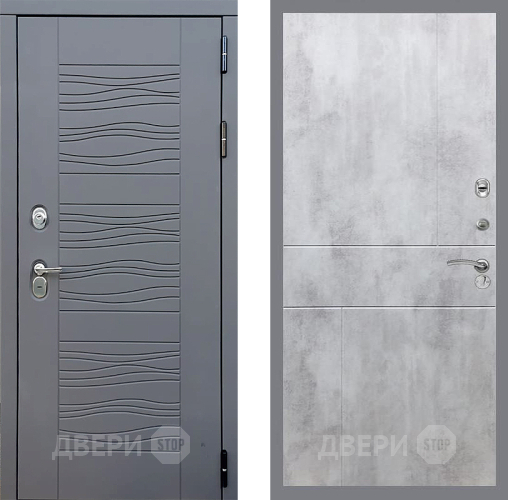 Входная металлическая Дверь Стоп СКАНДИ ФЛ-290 Бетон светлый в Пущино
