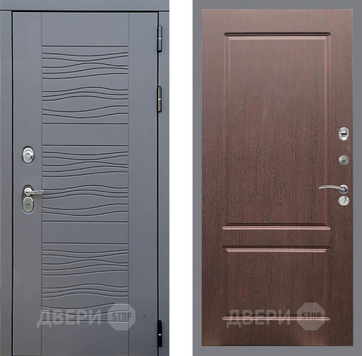 Входная металлическая Дверь Стоп СКАНДИ ФЛ-117 Орех премиум в Пущино