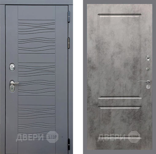 Входная металлическая Дверь Стоп СКАНДИ ФЛ-117 Бетон темный в Пущино