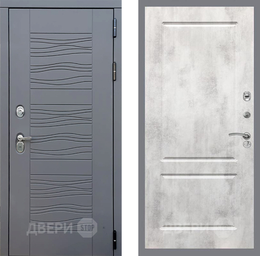Входная металлическая Дверь Стоп СКАНДИ ФЛ-117 Бетон светлый в Пущино