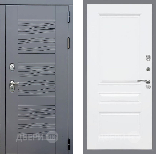 Входная металлическая Дверь Стоп СКАНДИ ФЛ-243 Силк Сноу в Пущино