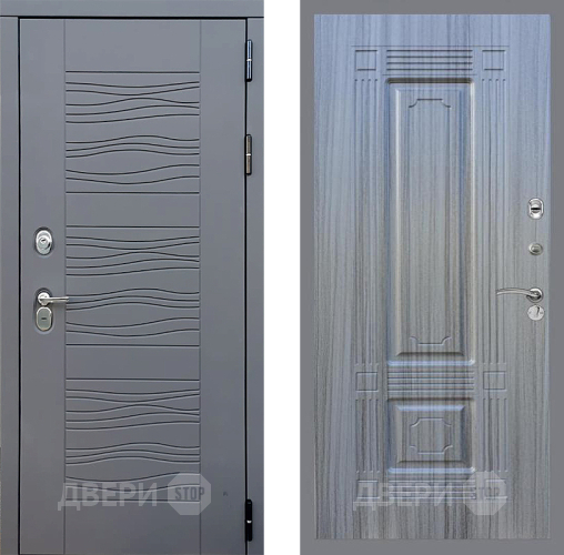 Входная металлическая Дверь Стоп СКАНДИ ФЛ-2 Сандал грей в Пущино