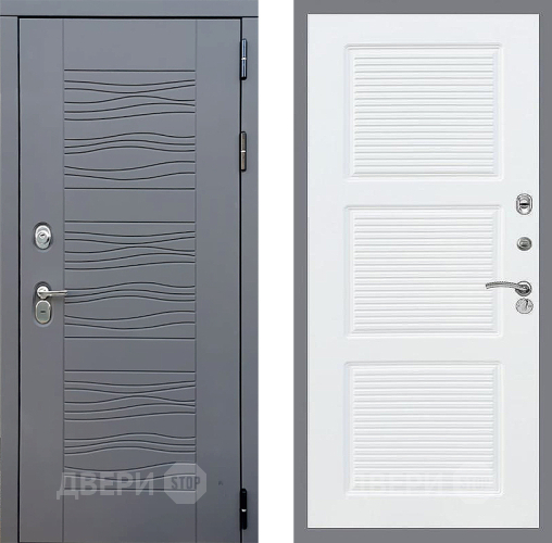 Входная металлическая Дверь Стоп СКАНДИ ФЛ-1 Силк Сноу в Пущино