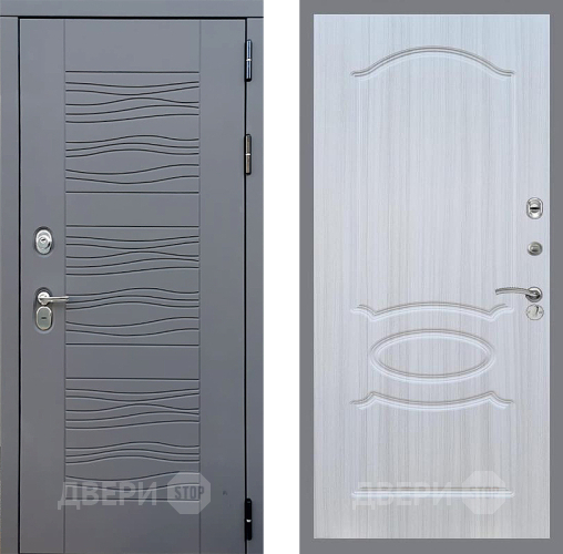 Входная металлическая Дверь Стоп СКАНДИ ФЛ-128 Сандал белый в Пущино