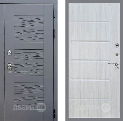 Входная металлическая Дверь Стоп СКАНДИ ФЛ-102 Сандал белый в Пущино
