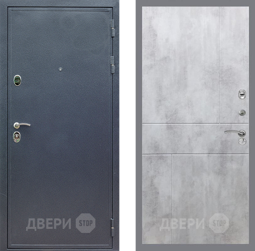 Входная металлическая Дверь Стоп СИЛЬВЕР ФЛ-290 Бетон светлый в Пущино