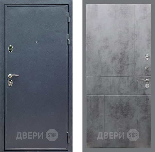 Входная металлическая Дверь Стоп СИЛЬВЕР ФЛ-290 Бетон темный в Пущино