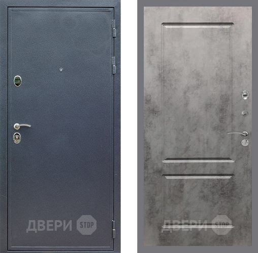 Входная металлическая Дверь Стоп СИЛЬВЕР ФЛ-117 Бетон темный в Пущино