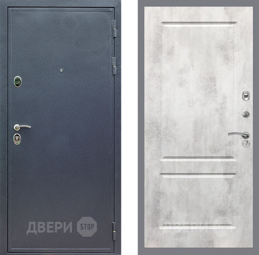 Входная металлическая Дверь Стоп СИЛЬВЕР ФЛ-117 Бетон светлый в Пущино